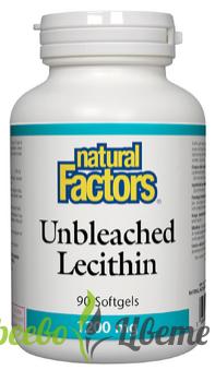 ХРАНИТЕЛНИ ДОБАВКИ Висок холестерол  Lecithin Unbleached/ Лецитин (неизбелен) 1200 mg х 90 софтгел капсули  